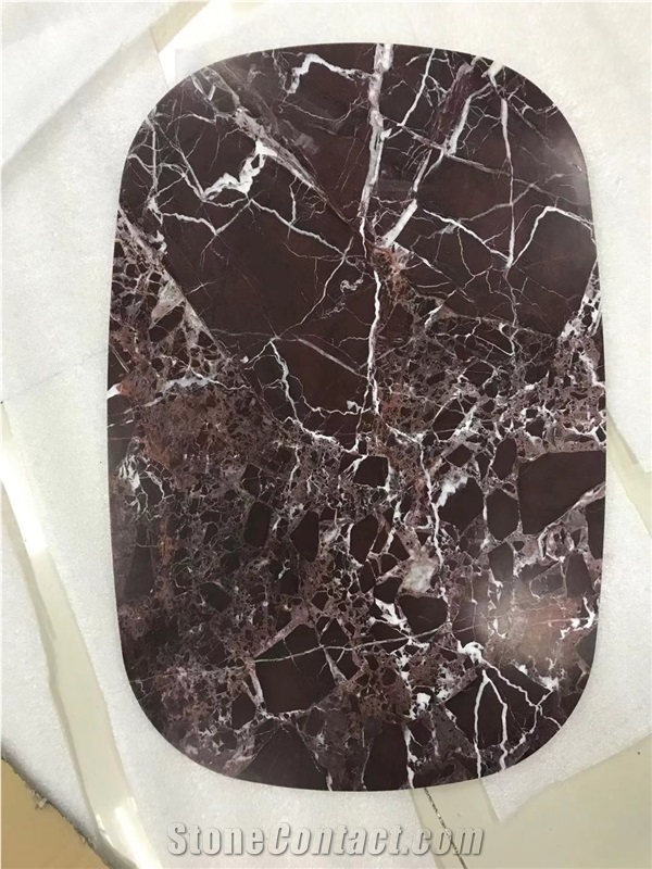Rosso Levanto Marble Table Top Prefab Countertops