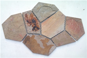 Rusty Slate Flagstone Mesh Paver Rusty Slate Flagstone Mesh Paver