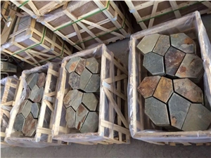 Rusty Slate Flagstone Mesh Paver