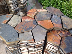 Rusty Slate Flagstone Mesh Paver