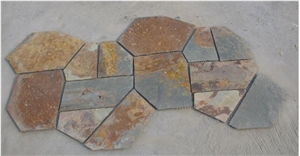 Rusty Slate Flagstone Mesh Paver