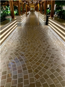 Rusty Yellow Granite Cubes Cobblestone 