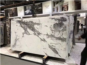 Snow White Marble Application Modern Bathroom Design