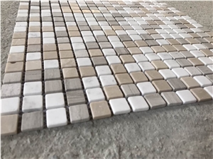 Travertine Square Mosaic 6Mm Thickness Mosaic Tile