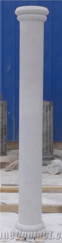 White Marble Column Stonework