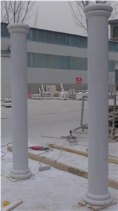 White Marble Column Stonework
