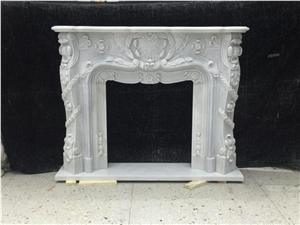 White Marble Fireplace