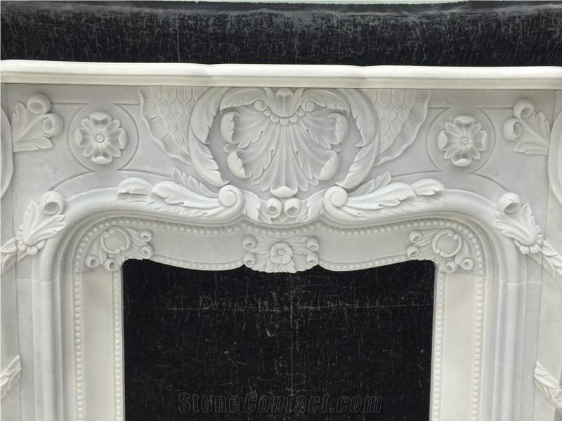 White Marble Fireplace
