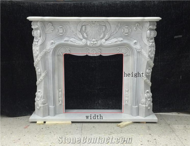 White Marble Fireplace