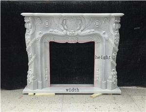 White Marble Fireplace