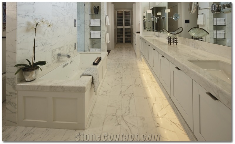 White Serpeggiante Marble Application 3