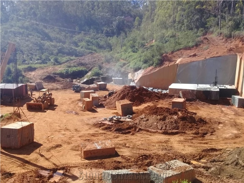 Sucupira Brown, Santa Cecilia, Verde Ubatuba Granite Blocks