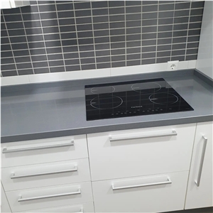 Silestone Gris Expo Quartz Kitchen Countertop