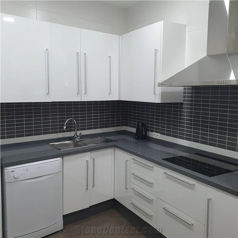 Silestone Gris Expo Quartz Kitchen Countertop