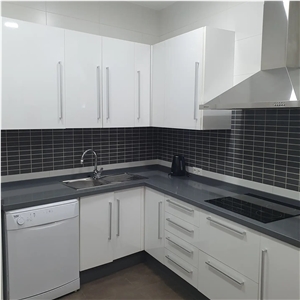 Silestone Gris Expo Quartz Kitchen Countertop