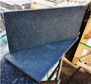 Flamed Absolute Black Granite Tiles