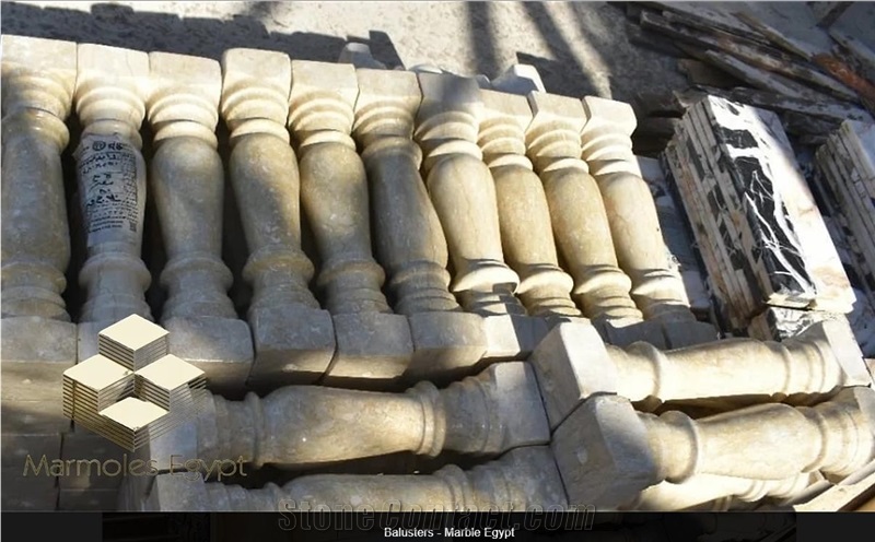 Sinai Pearl Marble Balustrades