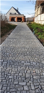Grey Granite Cobble Stone, Cube Stone, Walkway Paver