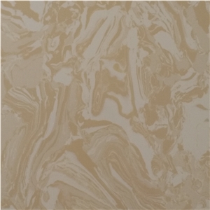 Beige Artificial Marble Engineered Stone Slab