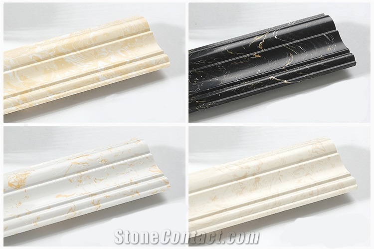 House Decorative Artificial Marble Flooring Border Molding