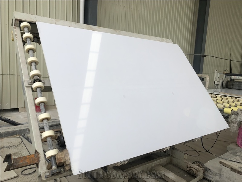 Pure White Artificial Marble Slab