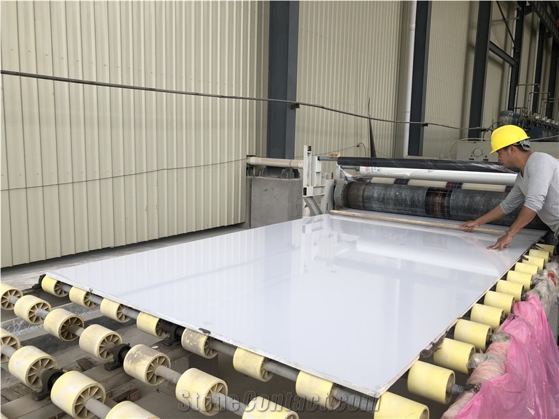 Pure White Artificial Marble Slab