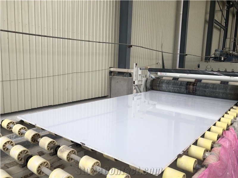 Pure White Artificial Marble Slab