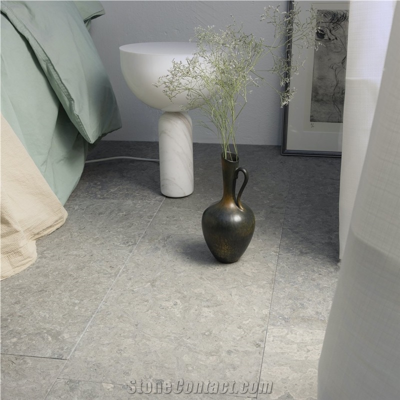 Oland Gillberga Grey Limestone Hors Brushed Floor Tiles