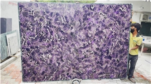 African Amethyst Gem Stone Slabs, Semiprecious Stone