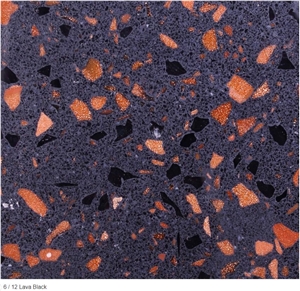 Lava Black Quartz Stone Slabs