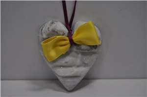 Ivory Cristallina Gold Marble Hearth Necklaces, Stone Crafts