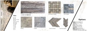 Silver Travertine Tiles, Travertine French Pattern