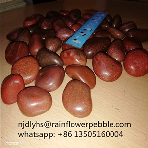 High Polished Red Pebble Stone Washed River Stone