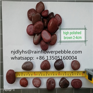High Polished Red Pebble Stone Washed River Stone