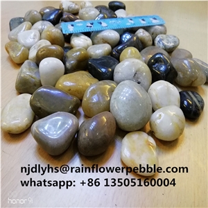 Mixed Polychrome Color Pebble River Stone Tile