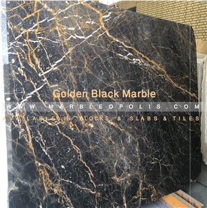 Golden Black Marble Slabs