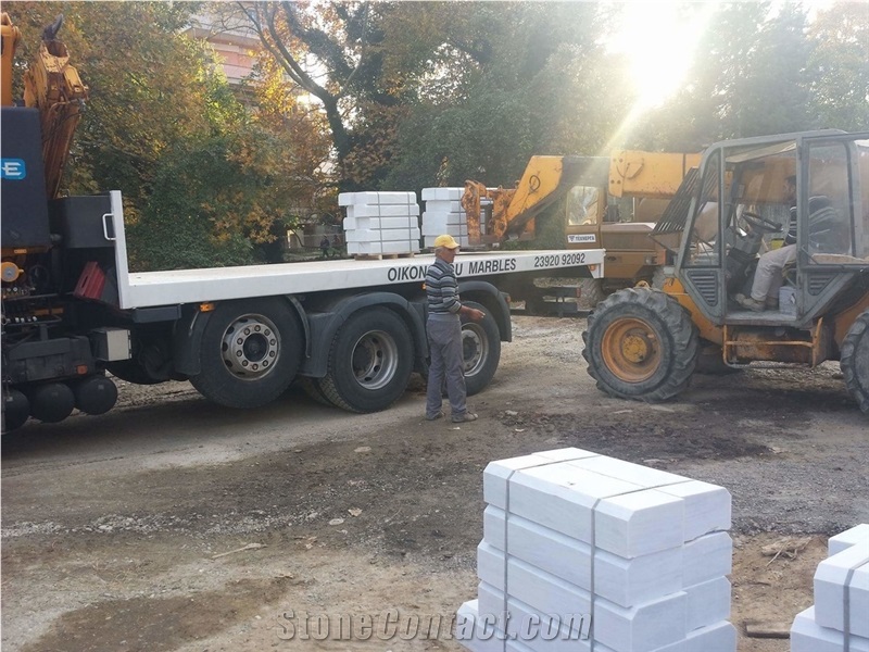 White Marble Kerbstone
