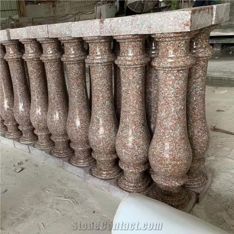 Custom Yelllow Granite Railing Outdoor Balustrade 