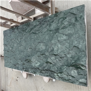 Green Marble Spray Wave CNC Carving Art  Background Wall