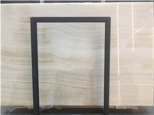 Luxury Mamana White Onyx With Straight Veins Slabs & Tiles
