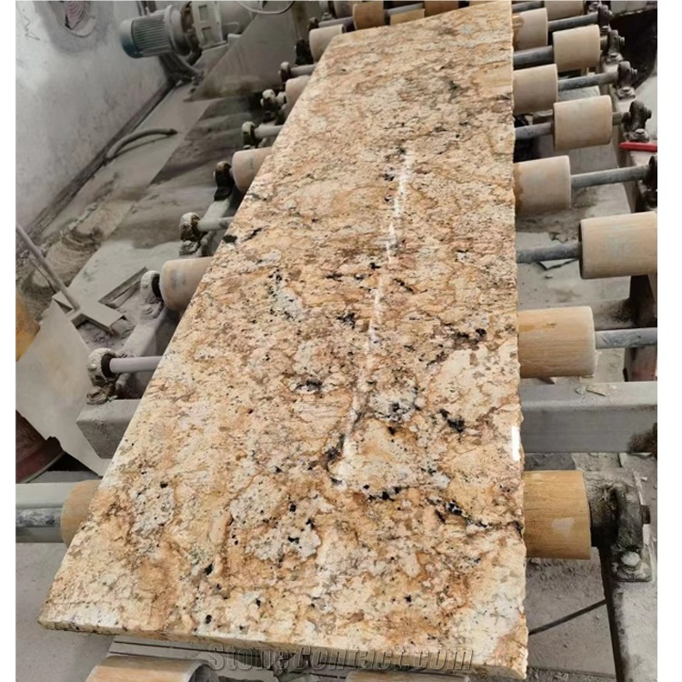 Polished Solarius Yellow Granite Slabs On Sales