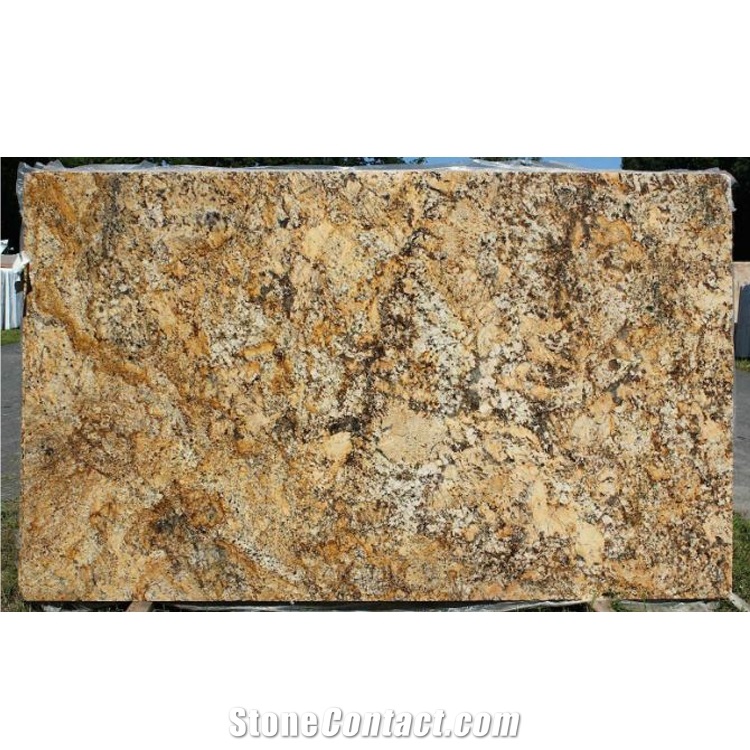 Polished Solarius Yellow Granite Slabs On Sales