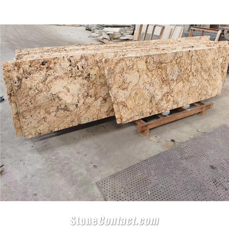 Polished Solarius Yellow Granite Slabs On Sales