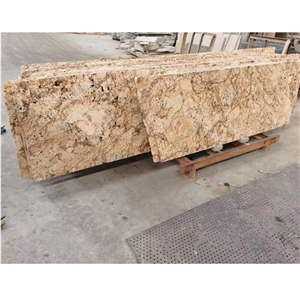 Polished Solarius Yellow Granite Slabs On Sales