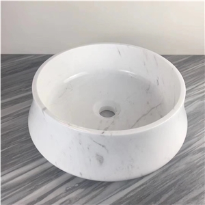 Volakas White Marble Wash Basin Marble Bathroom Sink