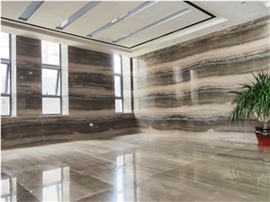 Blue Wooden Marble Slab/ Tile For Walling And Flooring