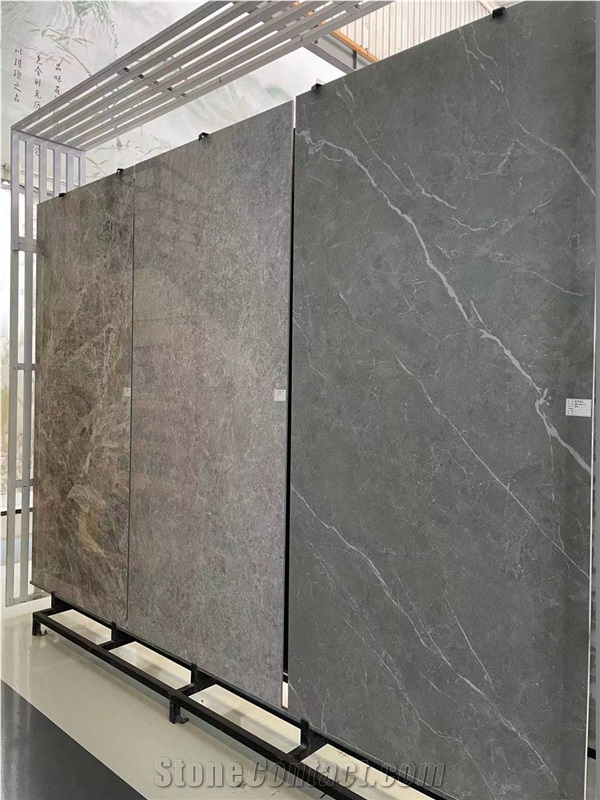Engineered Pietra Gray Marble Sintered Stone Slab Walling
