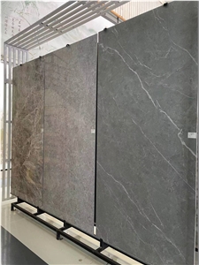 Engineered Pietra Gray Marble Sintered Stone Slab Walling