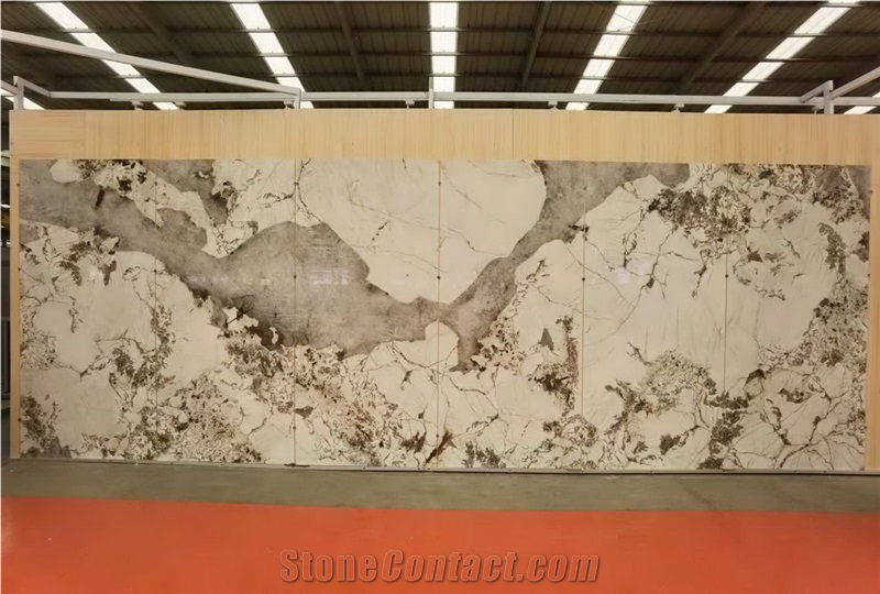 Engineered White Patagonia Granite Sintered Stone Tabletop