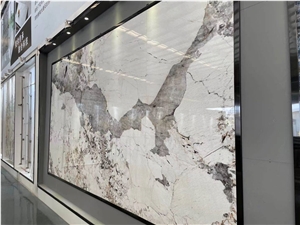 Engineered White Patagonia Granite Sintered Stone Tabletop